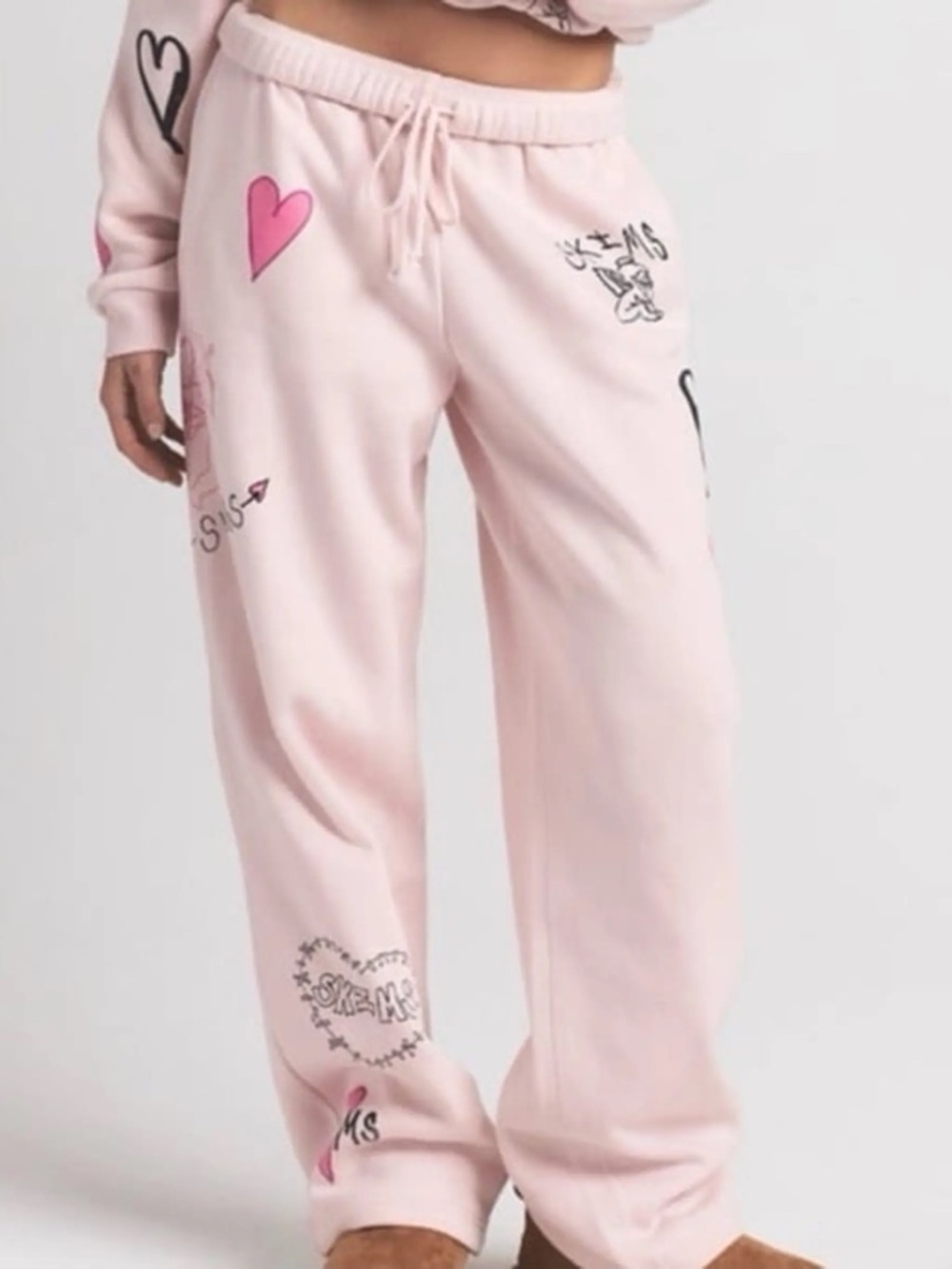 SKIMS Barely Pink Angel Valentines Drop Sweatpants